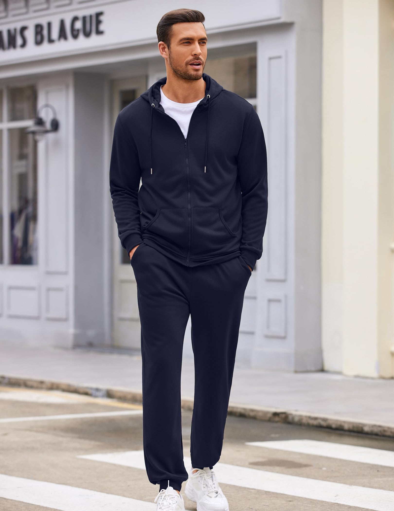 COOFANDY Sweatsuits for Men 2 Piece tracksuit Sets Full Zip Hoodie Sweatpants for Men Casual Sports Jogging Suits S-4XL