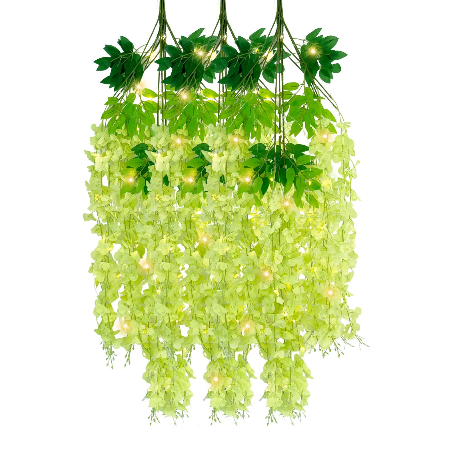 5 Pack Pink Wisteria Hanging Flowers Garland, 3.77 Feet Artificial Flower Vines, Fake Wisteria, Artificial Vines Hanging Garland for Backdrop Outdoor Yard Garden Decor