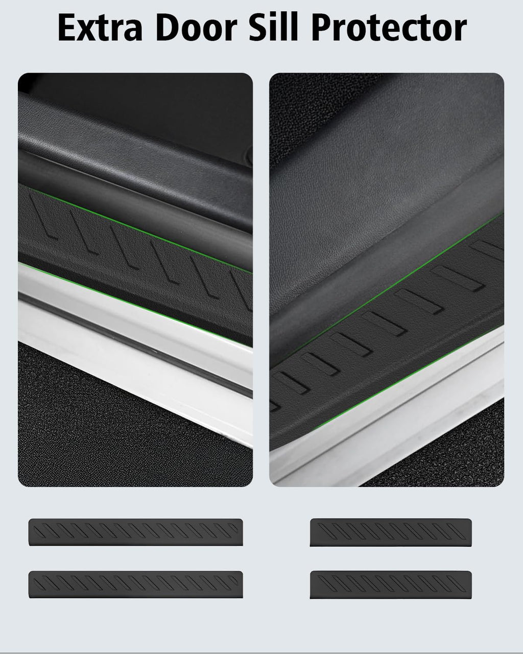 Floor Mats & Cargo Mat & Backrest Mat Custom for Toyota RAV4 Hybrid 2026 (Not for Cargo Area with Subwoofer) (Not for Phev), Door Sill Guards, All Weather TPE Floor Liners for RAV-4 2026 Accessories