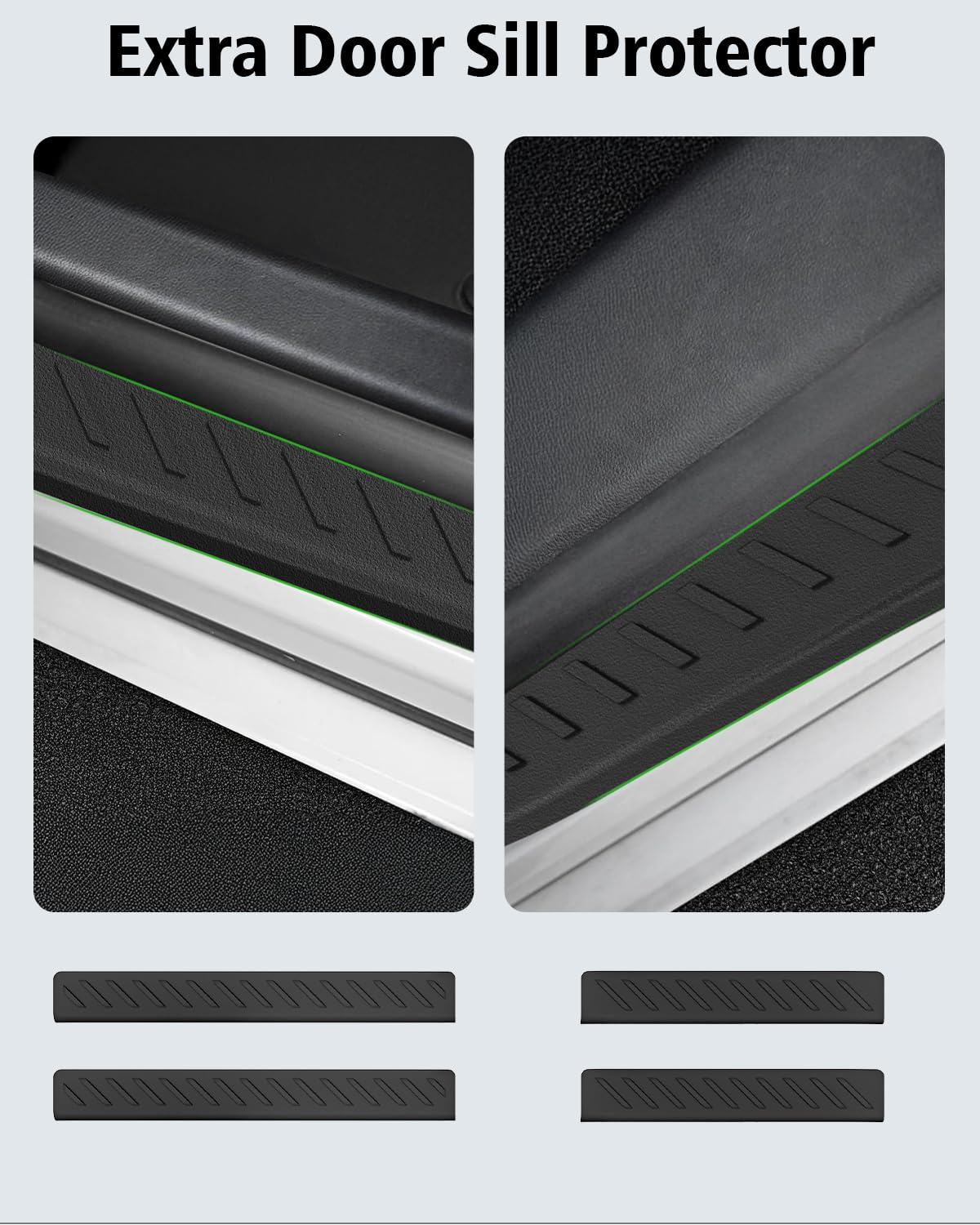 Floor Mats & Cargo Mat & Backrest Mat Custom for Toyota RAV4 Hybrid 2026 (Not for Cargo Area with Subwoofer) (Not for Phev), Door Sill Guards, All Weather TPE Floor Liners for RAV-4 2026 Accessories