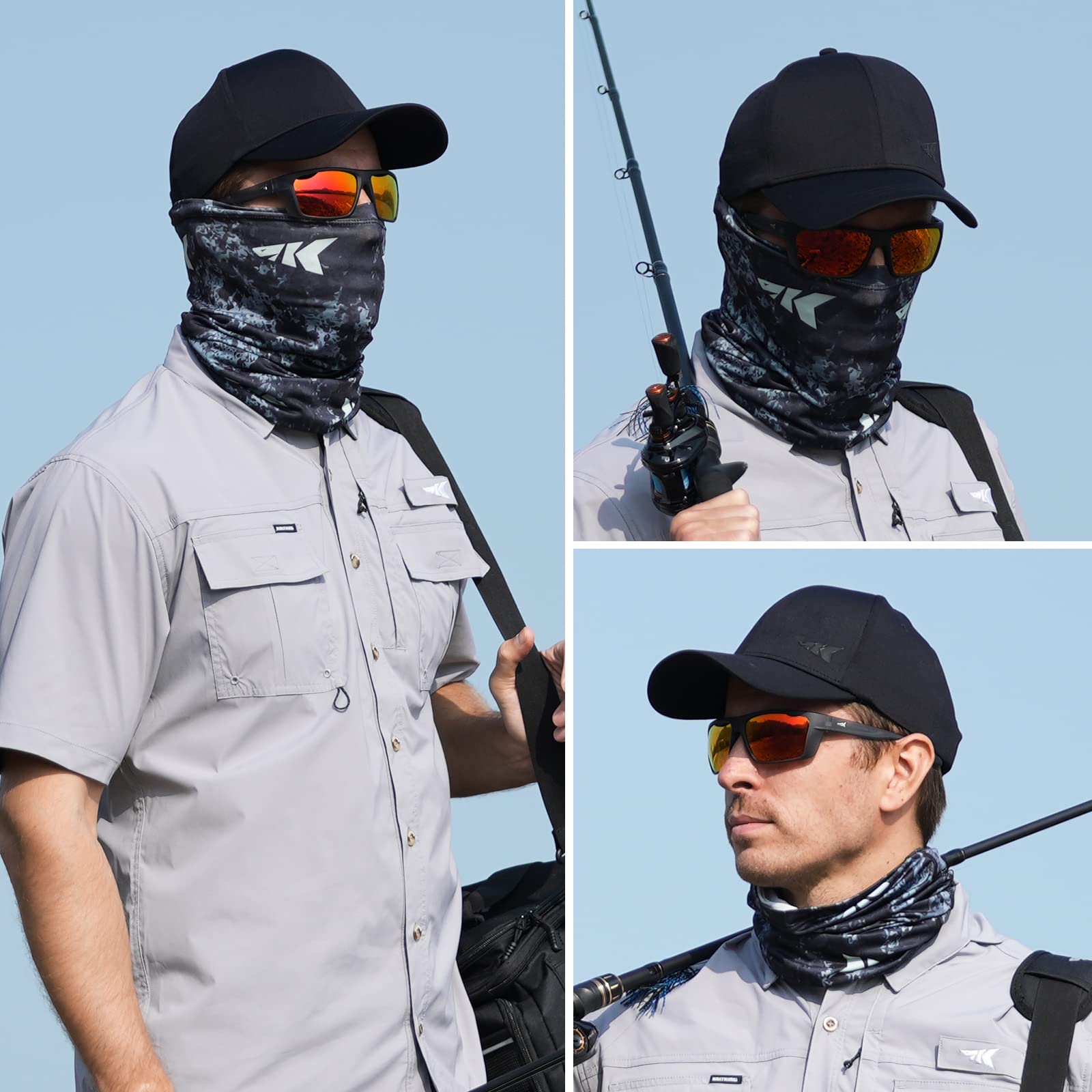KastKing Sol Armis Neck Gaiter - UPF 50 Face Mask - UV Sun Protection Mask for Men & Women, Fishing, Hiking