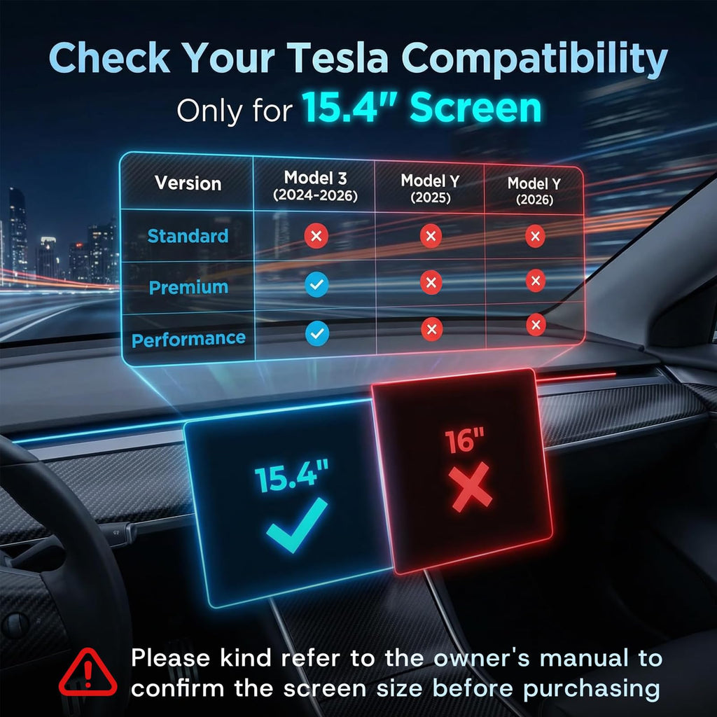 8" Rear Screen Protector for Tesla Model Y Juniper/Model 3 Highland, [HD & No-edge Gaps & 9H] Tempered Glass Screen Protector with Alignment Frame for Tesla Model 3/Y Accessories, Glossy