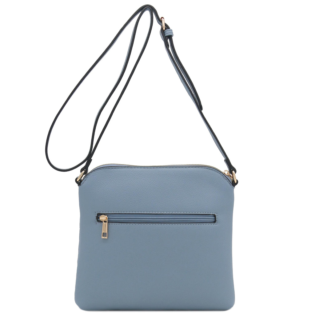 FashionPuzzle Chevron Quilted Medium Crossbody Bag with Tassel Accent
