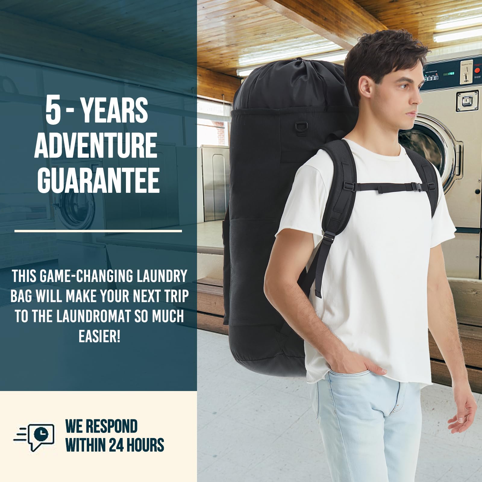 Laundry Bag Extra Large 115L, Laundry Backpack Bag, Laundry Bags Extra Large Heavy Duty, Laundry Bag with Straps, Clothes Hamper Bags with 4 Pockets, College Laundromat Backpack for Dorm Room