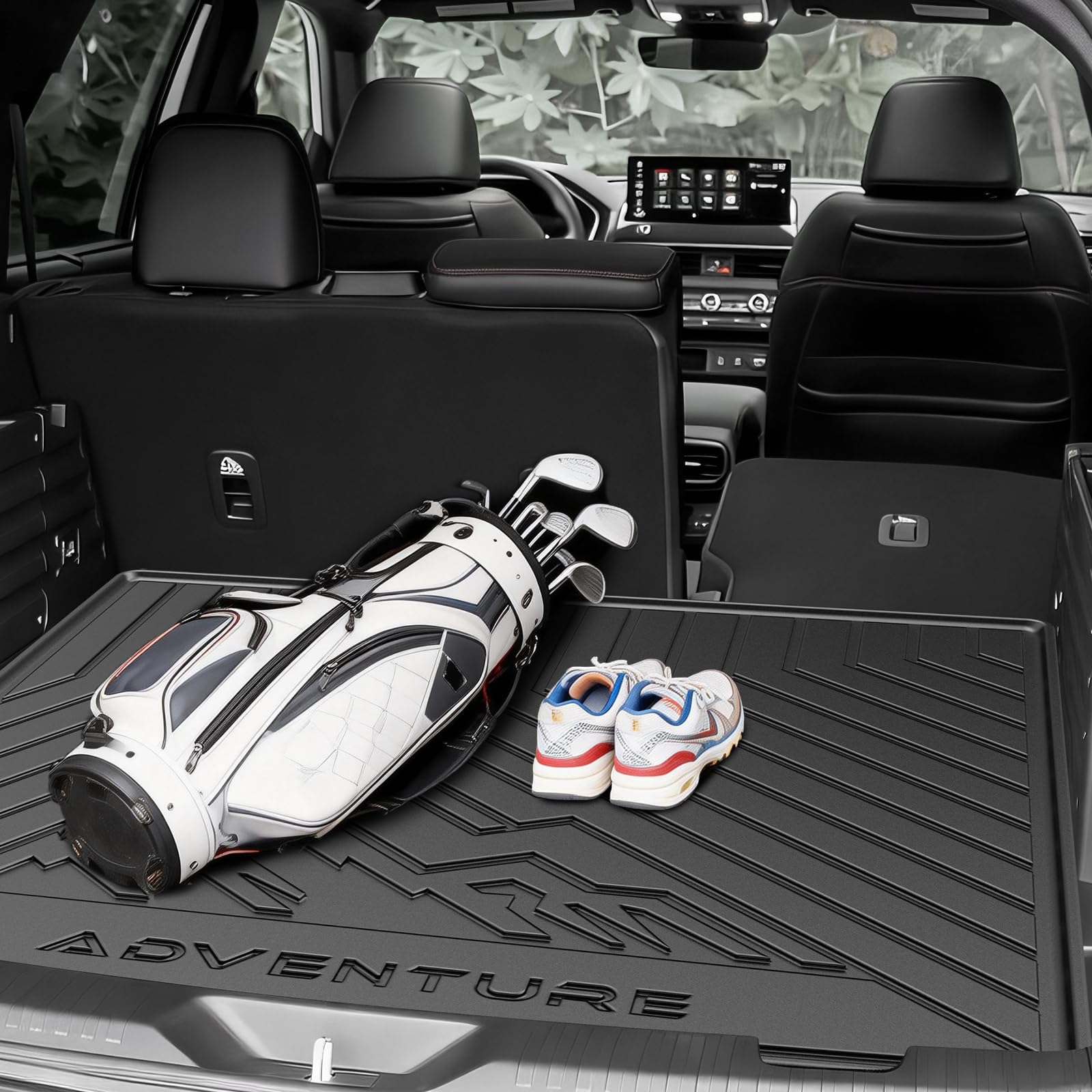 KUST Floor Mats & Trunk Cargo Mat for Toyota RAV4 2019-2025, All Weather Rear Trunk Cargo Liner for RAV4 Accessories TPE Rubber Raised Edge 4PCS
