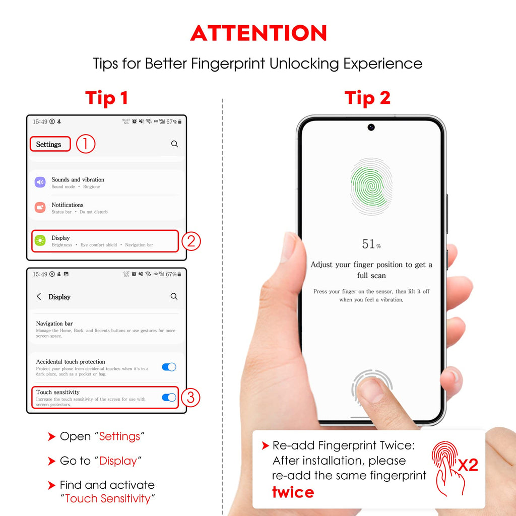 JETech Screen Protector for Samsung Galaxy S20 FE 6.5-Inch with Camera Lens Protector, Tempered Glass Film, Fingerprint ID Compatible, HD Clear, 2-Pack Each