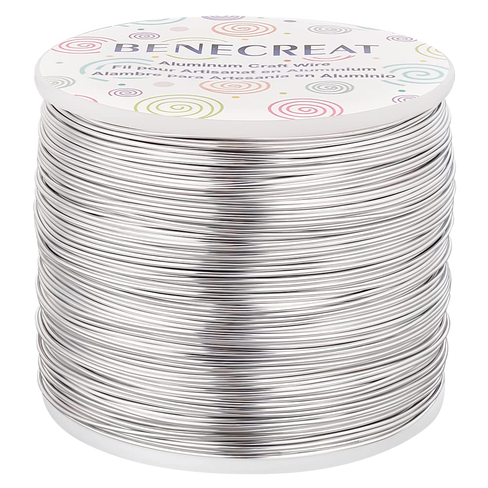 BENECREAT 9 Gauge Jewelry Craft Aluminum Wire 55 Feet Bendable Metal Sculpting Wire for Halloween Craft Floral Model Skeleton Making (Black, 3mm)