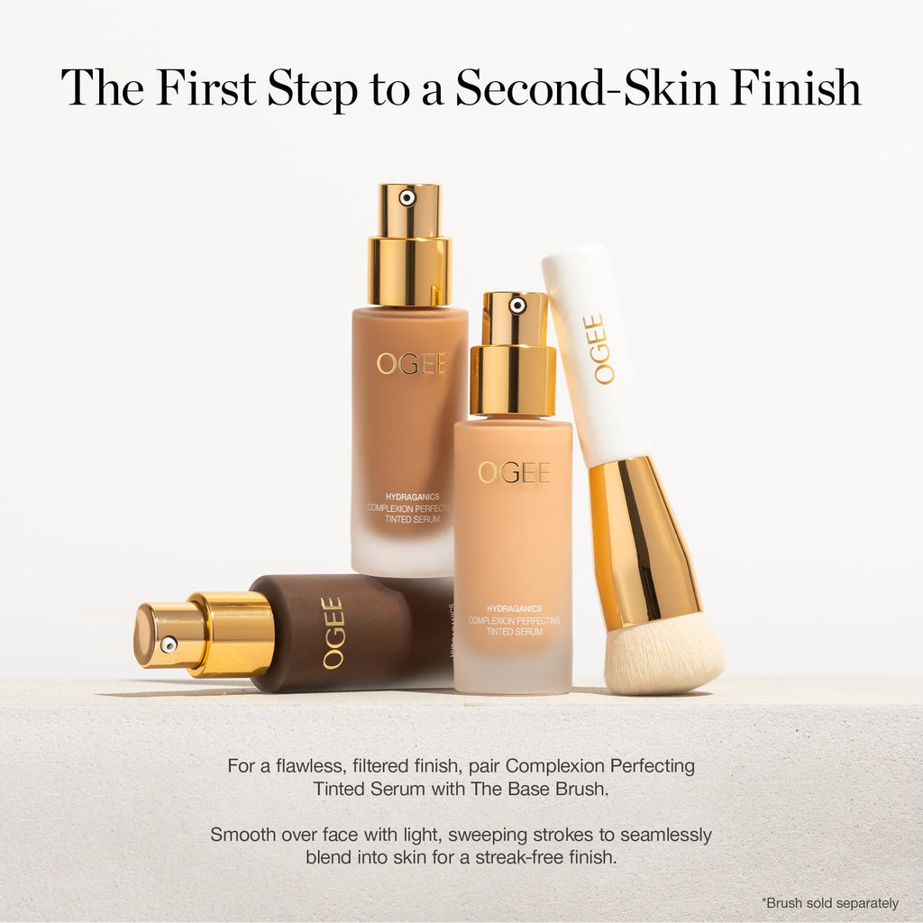 Ogee Complexion Perfecting Liquid Foundation - Lightweight Tinted Moisturizer For Face (Acacia 12.25C - Deep, Red Undertones) - with Vitamin C & Jojoba Oil - Certified Organic & Made in USA