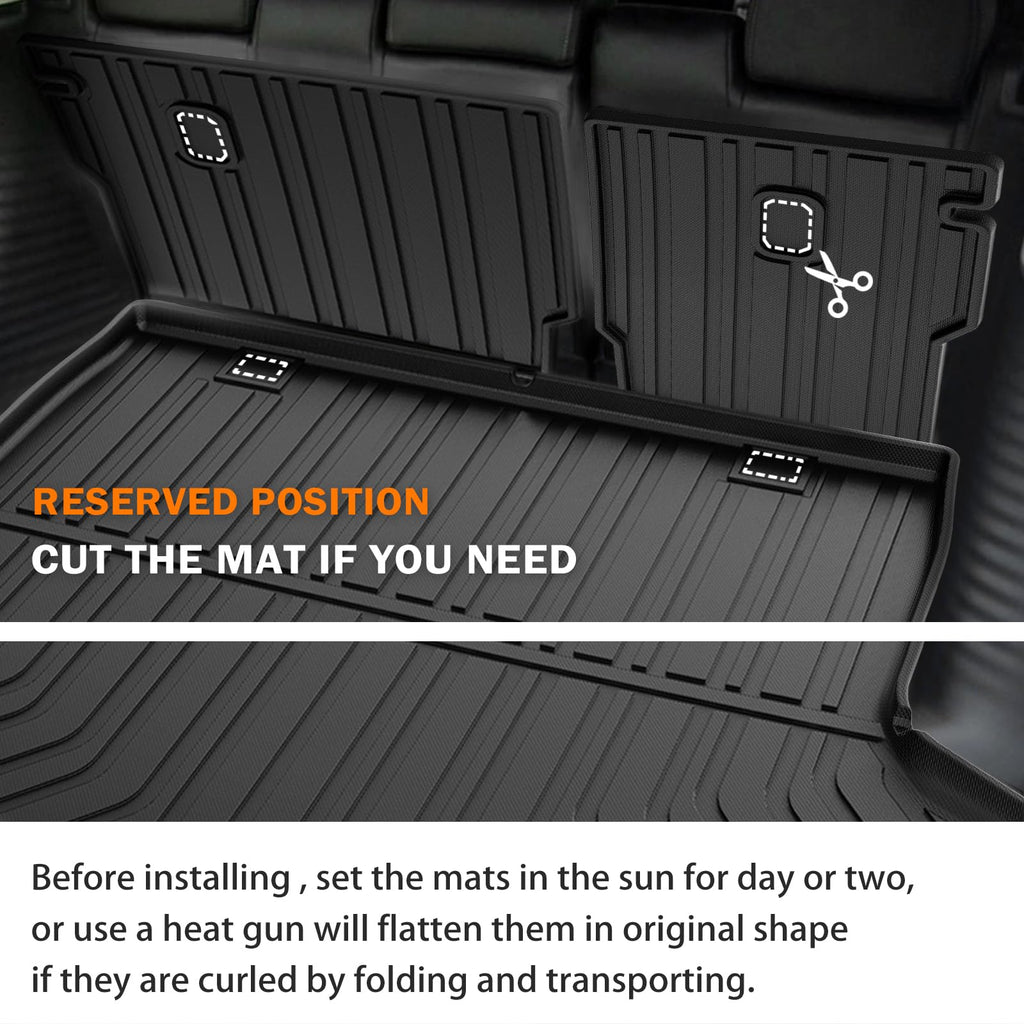 KUST Floor Mats & Trunk Cargo Mat for Toyota RAV4 2019-2025, All Weather Rear Trunk Cargo Liner for RAV4 Accessories TPE Rubber Raised Edge 4PCS