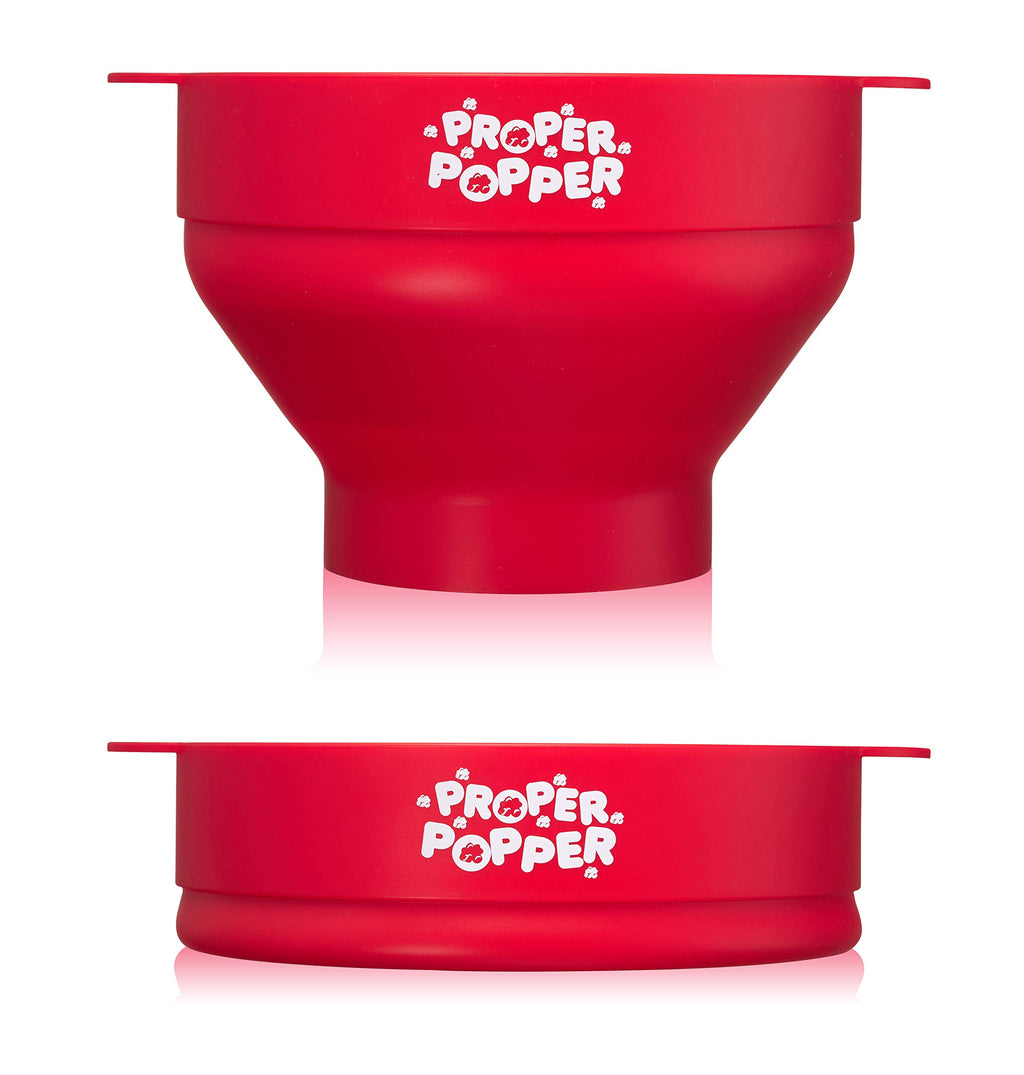 The Original Proper Popper Microwave Popcorn Popper, Silicone Popcorn Maker, Collapsible Bowl BPA Free & Dishwasher Safe - (Aqua)
