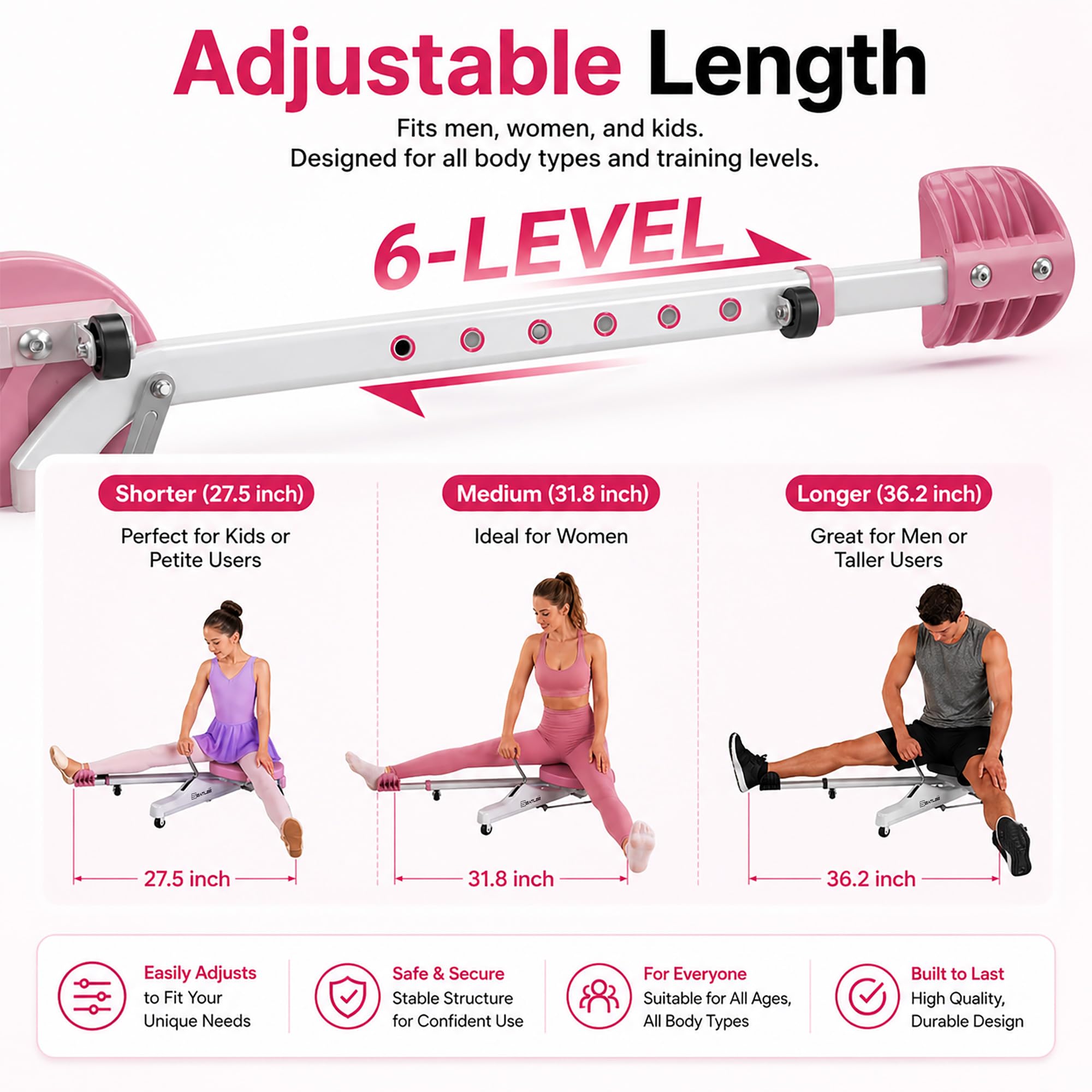 Split Machine, Leg Stretcher Machine to Improve Flexibility and Quality of Stretching, Equipment Suitable for Ballet, Cheerleading Dance, Gymnastics and Other Sports