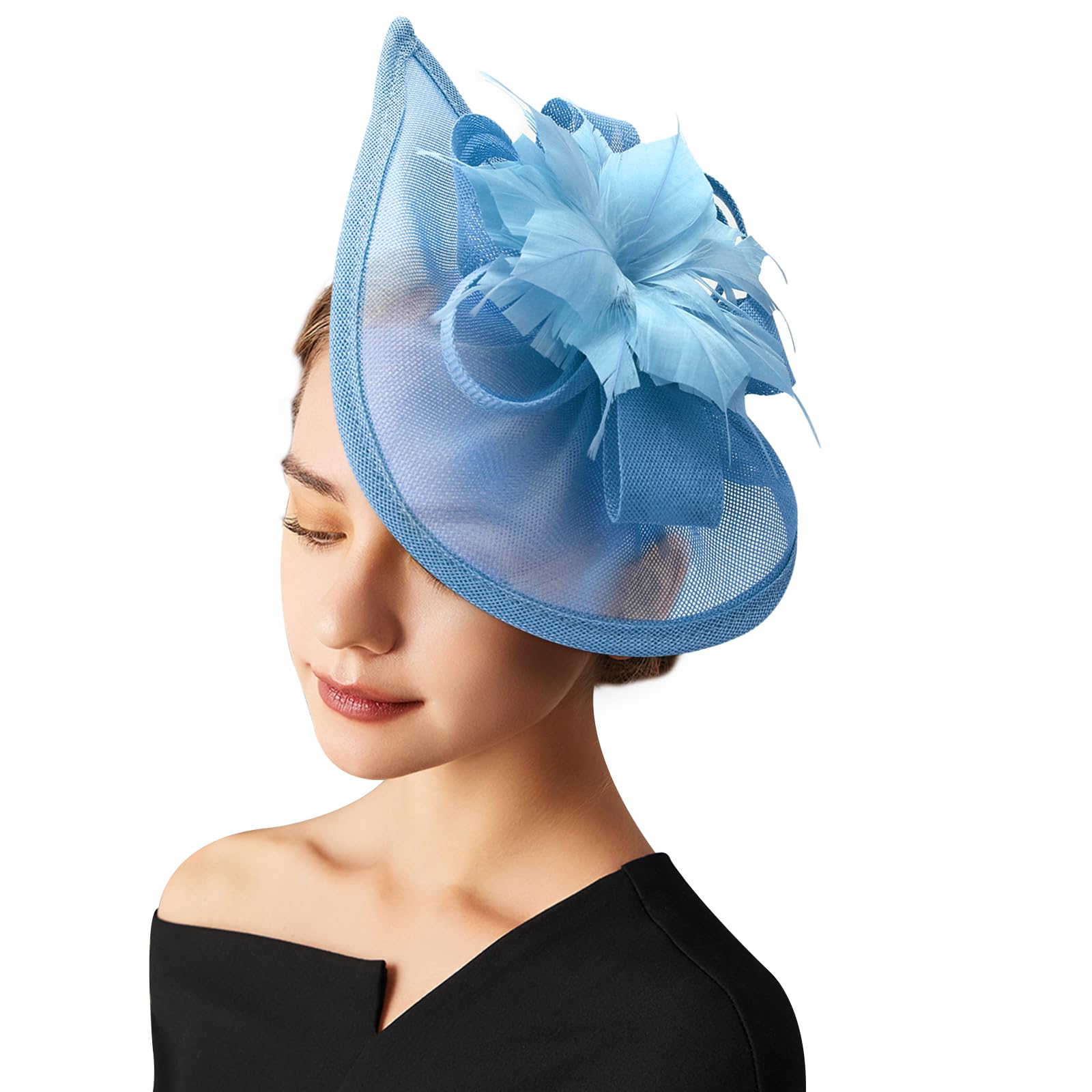 AQOKKA Women Fascinators Hats Flower Fascinators with Headband and Clip Tea Party Headwear for Women and Girls