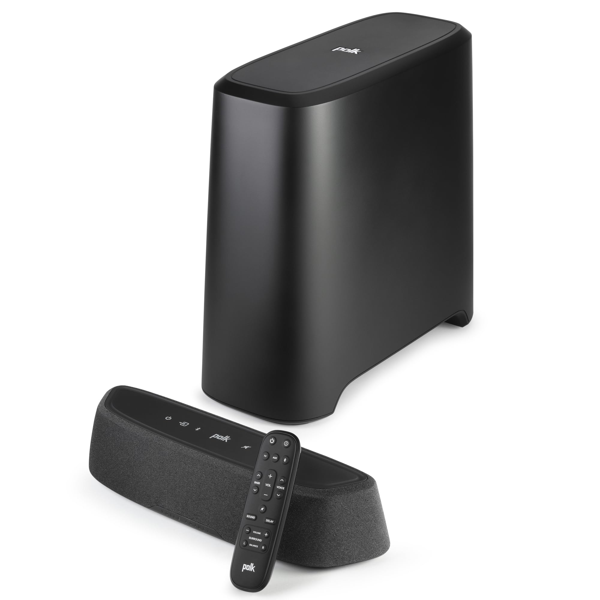 Polk Audio MagniFi Max AX 5.1.2 Channel Sound Bar with 10" Wireless Subwoofer, Dolby Atmos and DTS:X Certified, Polk's Patented VoiceAdjust & SDA Technologies, TV Speakers, Easy Setup, Black