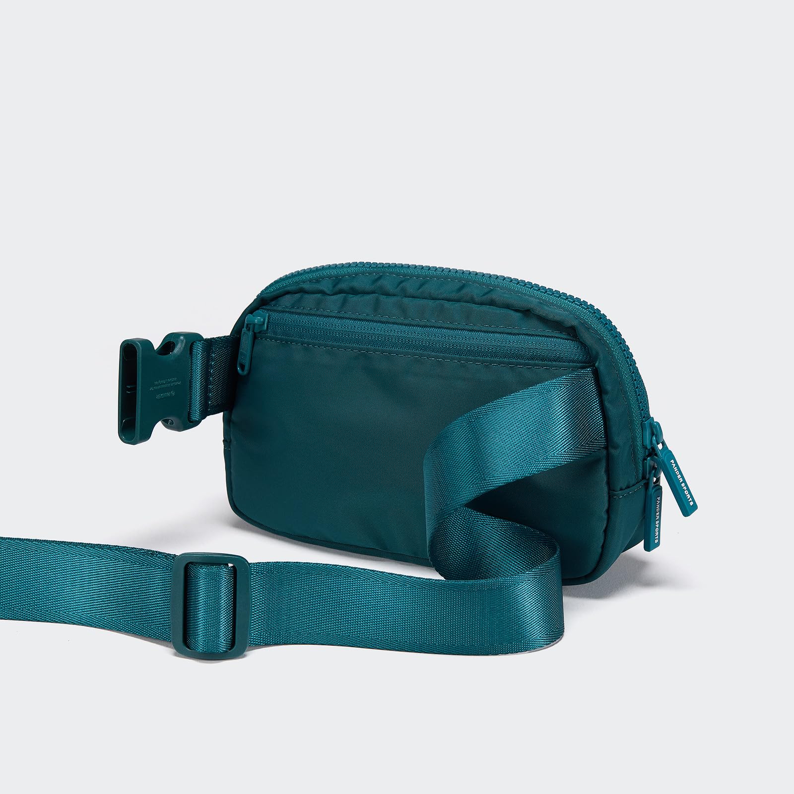 Pander Two Way Zipper Fanny Pack Nylon Everywhere Belt Bag for Women, Water Repellent Waist Packs, Crossbody Bags with Adjustable Strap (Black).