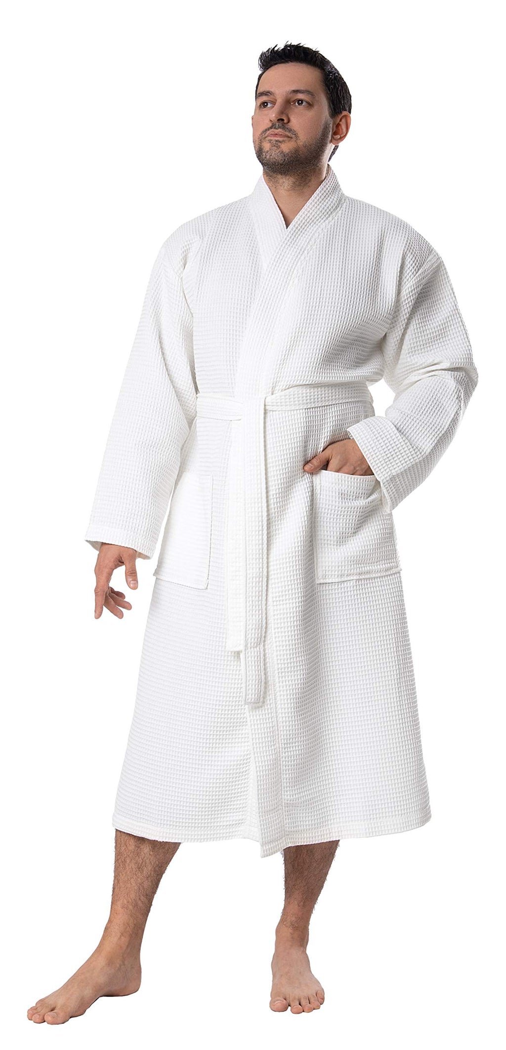 BAGNO MILANO Mens Robes, Waffle Robes For Men, Turkish Cotton Mens Bathrobes