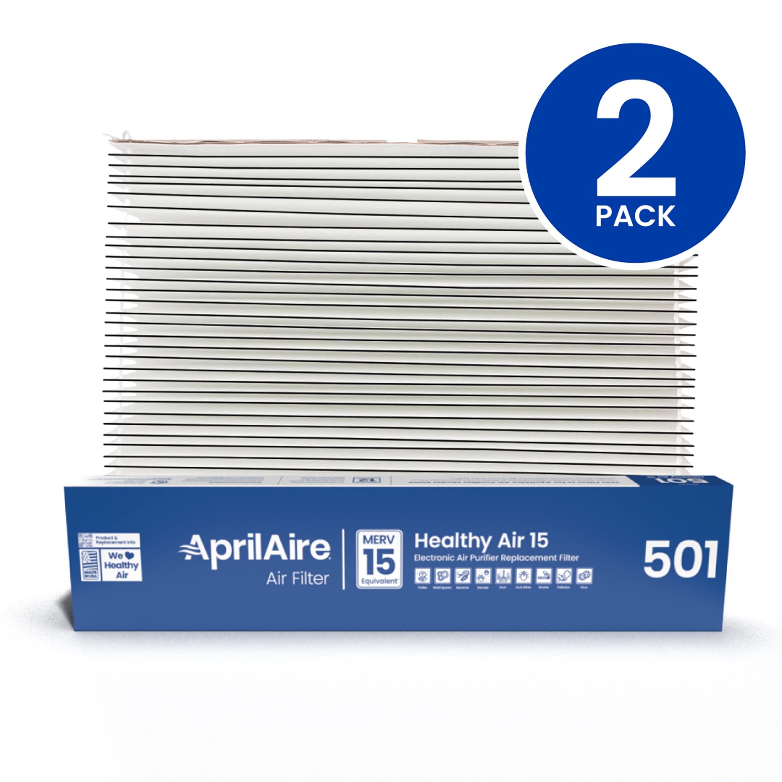 AprilAire 501 Replacement Filter for AprilAire 5000 Whole-House Air Purifier - MERV 15 Equivalent, 16x25x6 Air Filter (Pack of 1)