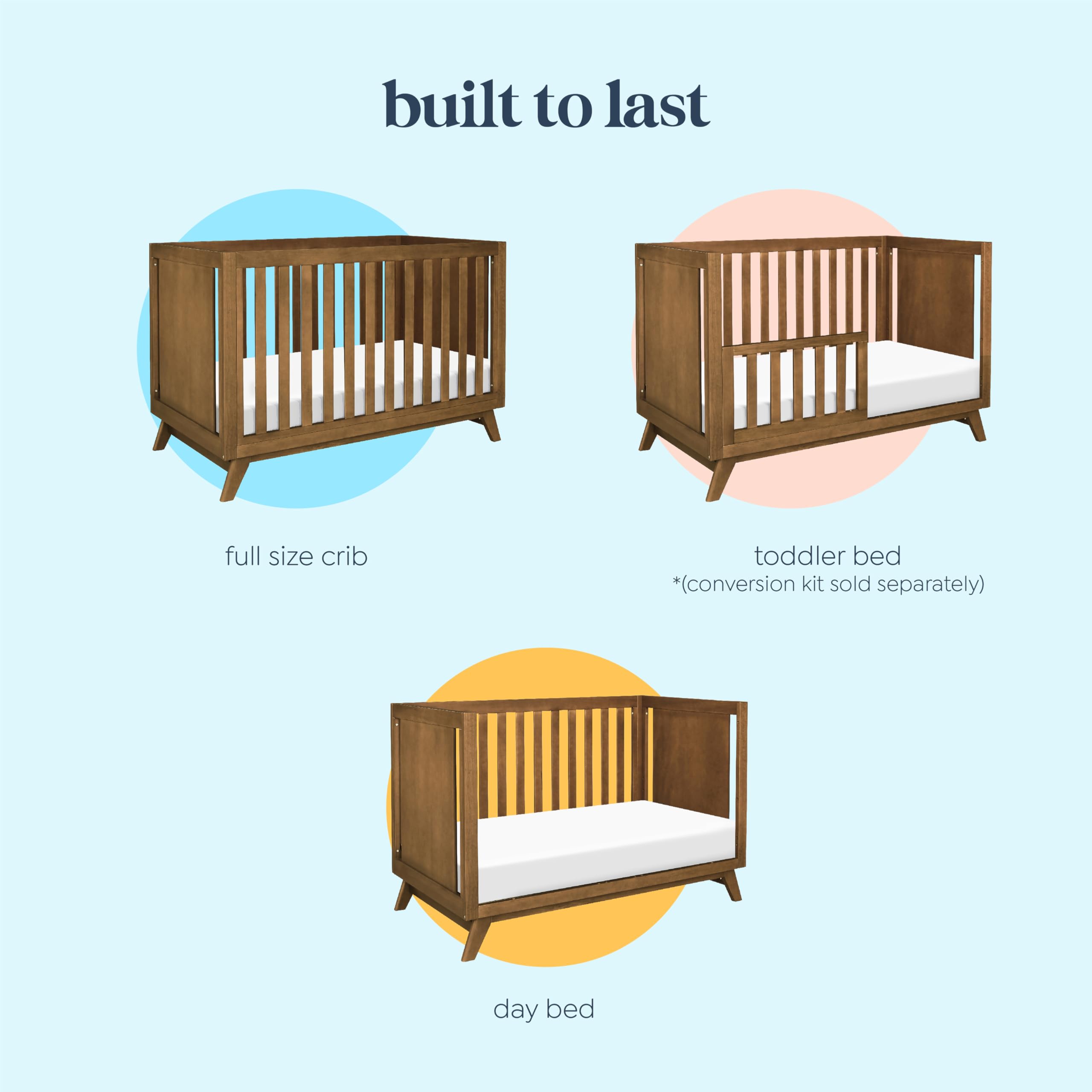 Davinci Otto 3-in-1 Convertible Crib in Walnut, Greenguard Gold Certified