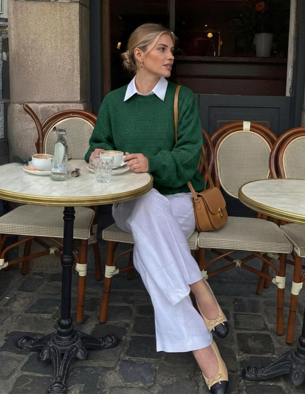 MEROKEETY Sweaters for Women Fall Winter 2026 Oversized Pullover Spring Crew Neck Long Sleeve Heathered Knit Tops