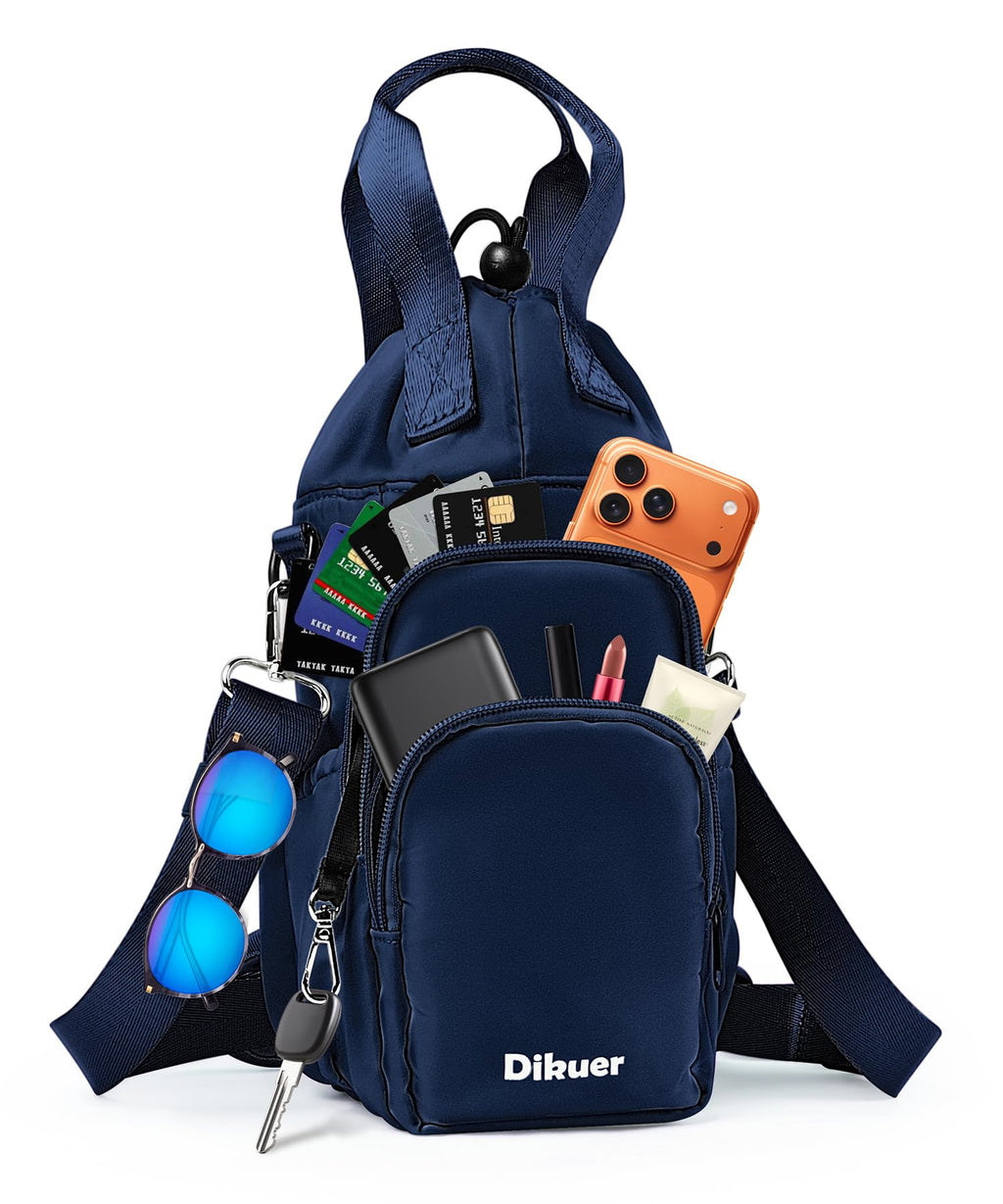 Water Bottle Holder with Strap, 32oz 40oz Insulated Crossbody Water Bottle Carrier Sling Bag with Phone Pocket for Walking/Hiking/Travel/Gym