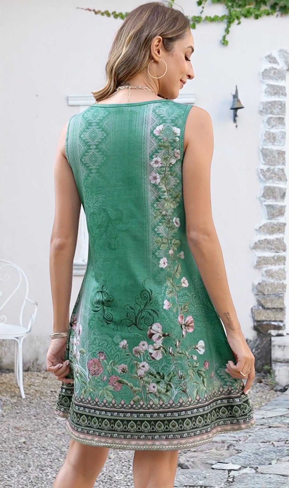 Disamer Summer Dresses for Women 2026 Sundresses Beach Swimsuit Coverups Vacation Sleeveless Button Down Spring Sun Dress