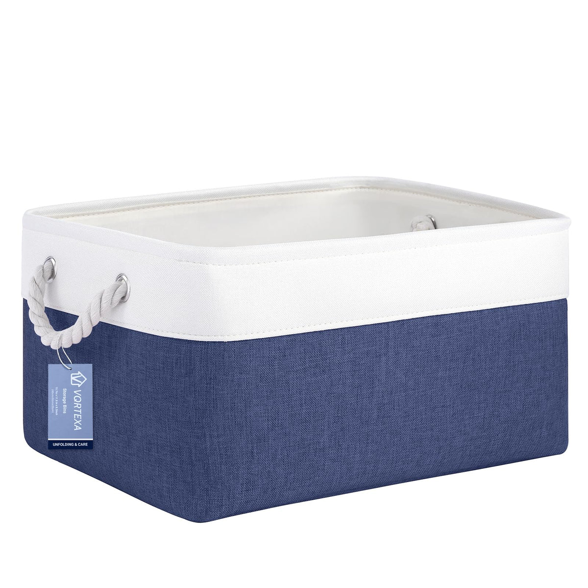 Storage Baskets for Shelves 11.8x7.9x5.2 Inch, Foldable Fabric Storage Bins with Handles, Small Storage Baskets for Organizing Closet, Office, Home Organization (1-Pack, Gray)
