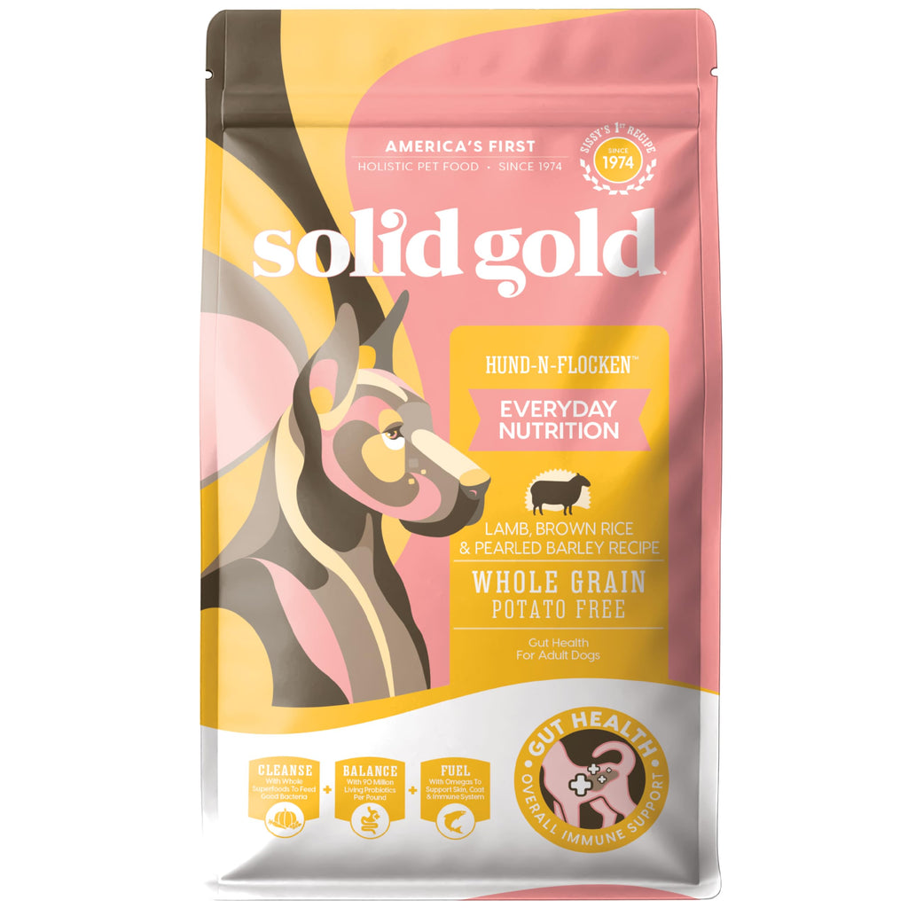 Solid Gold Toy & Small Breed Dry Dog Food Small Bites – Real Beef, Grain Free, Gluten Free, High Fiber Kibble with Probiotics for Gut Health & Digestion Support – Healthy Dog Food All Ages – 4LB