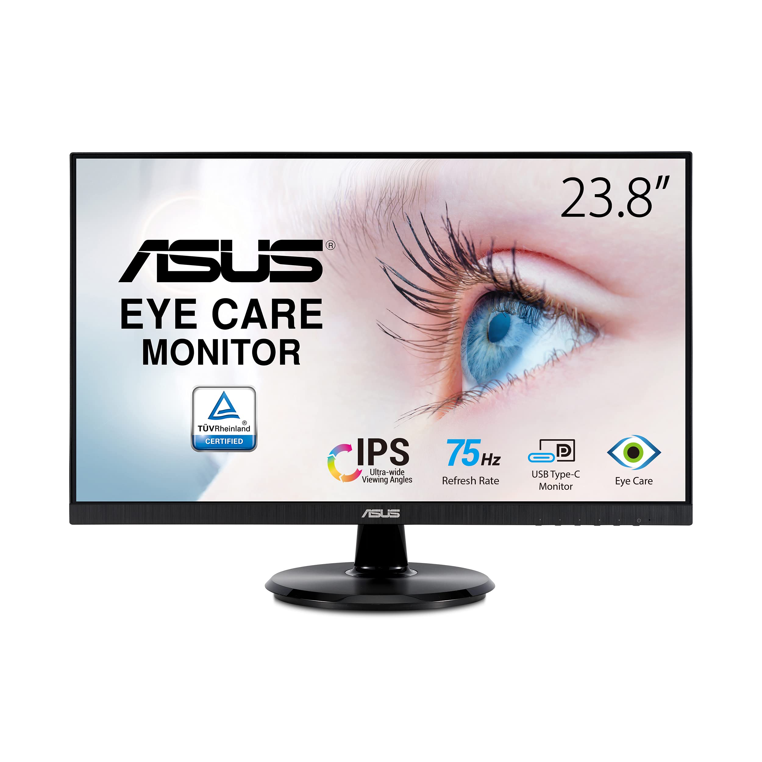 ASUS 22” Eye Care Monitor (VP229QF) – 100Hz, IPS, Full HD, 99% sRGB, Frameless, Adaptive-Sync, DisplayPort, HDMI, Low Blue Light, Flicker Free, Wall Mountable, 3 yr Warranty