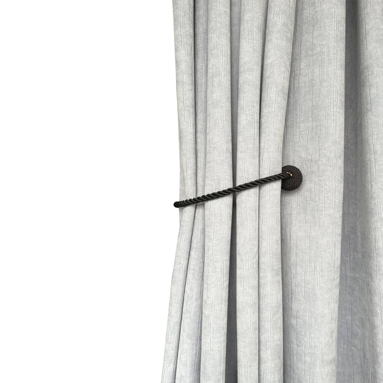 Melaluxe 2 Pack Magnetic Curtain Tiebacks, Decorative Curtain Holdbacks for Window Décor (Beige)