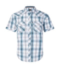 Men's Western Snap Casual Shirt Two Pocket Short Sleeve Shirt