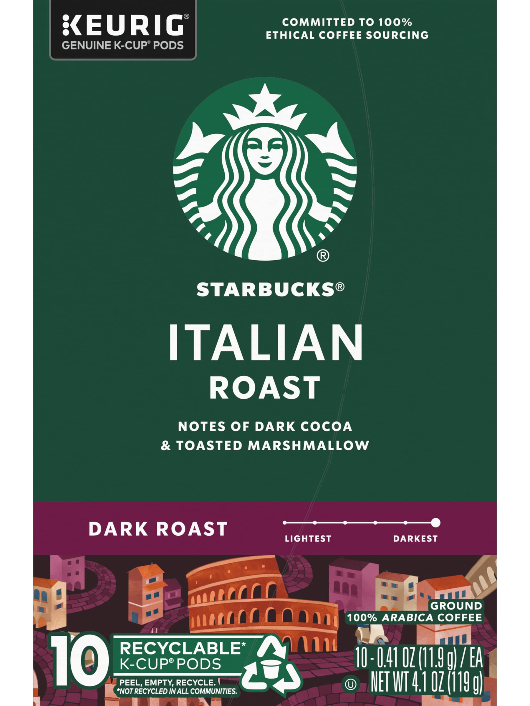 Starbucks Coffee, Caffe Verona Dark K Cup Portion Pack for Keurig Brewers, 24 Count