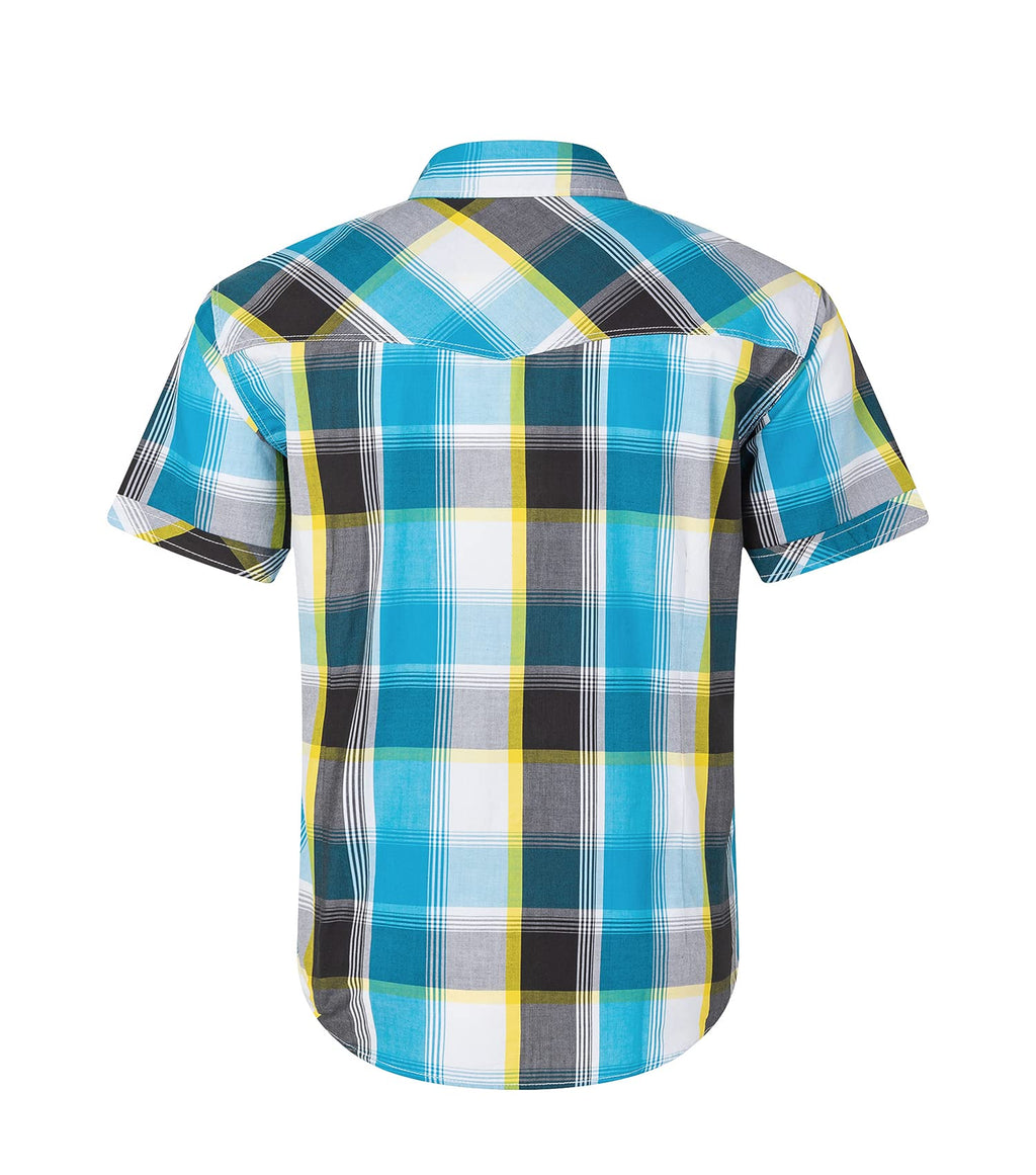 Men's Western Snap Casual Shirt Two Pocket Short Sleeve Shirt