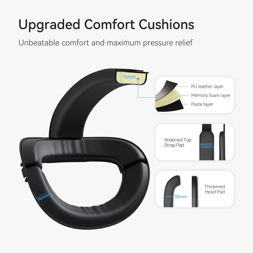KIWI design K2 Comfort Head Strap Accessories Compatible with Oculus/Meta Quest 2, Elite Strap Replacement for Enhanced Support of VR Headset, NOT for Meta Quest 3/3S