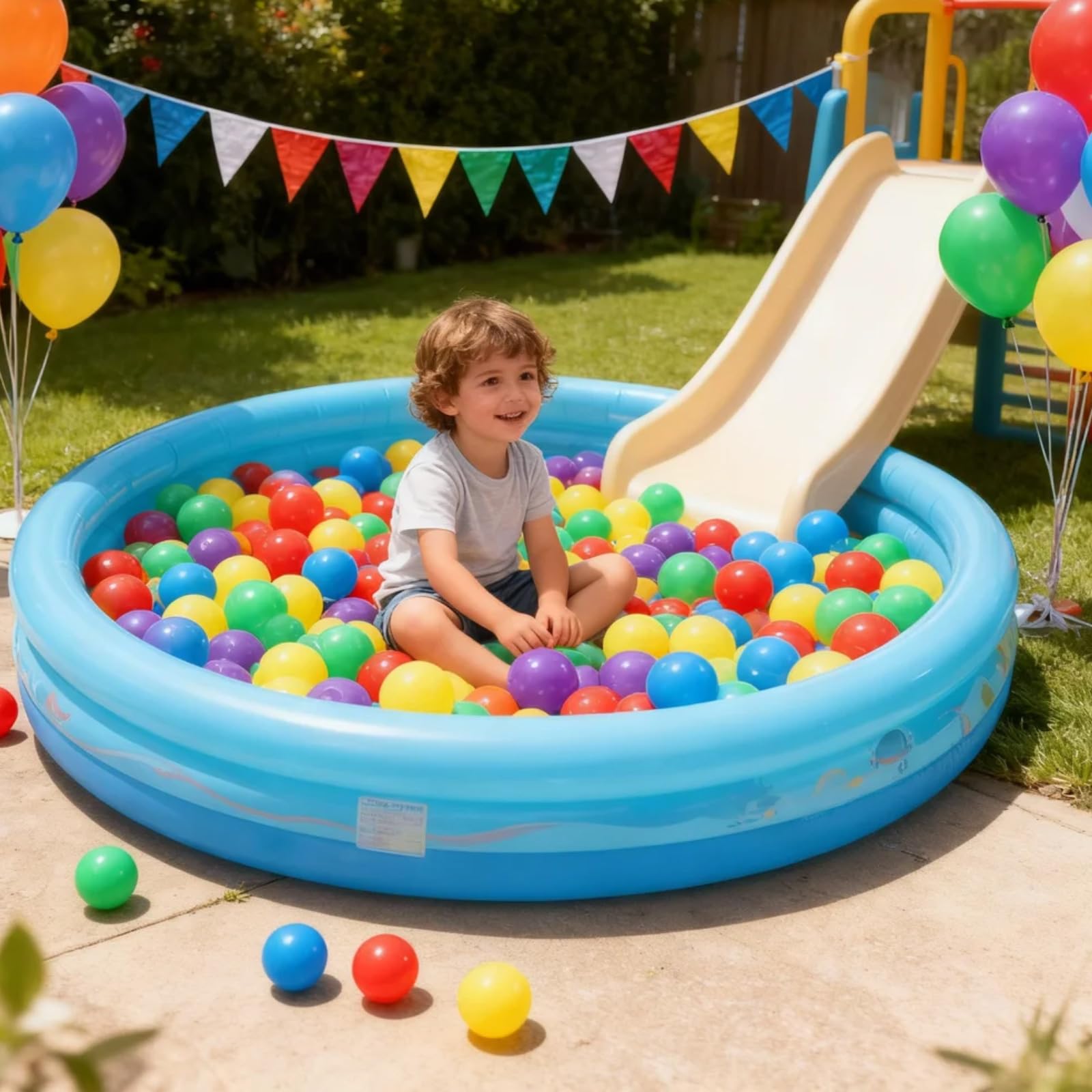 GOGOSO Ball Pit Balls for Toddler, Baby Plastic Playballs Kids Soft Pastel Pelotas Non-Toxic BPA-Free,Mix Color,100 Balls