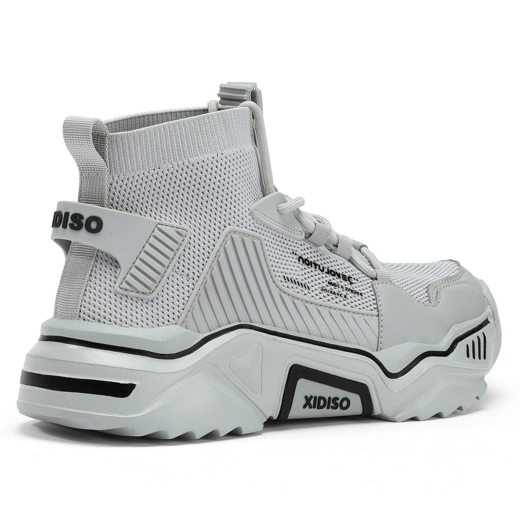 SANNAX Fashion Shoes for Mens High Top Casual Walking Shoes Non Slip Breathable Mesh Lightweight Sneakers