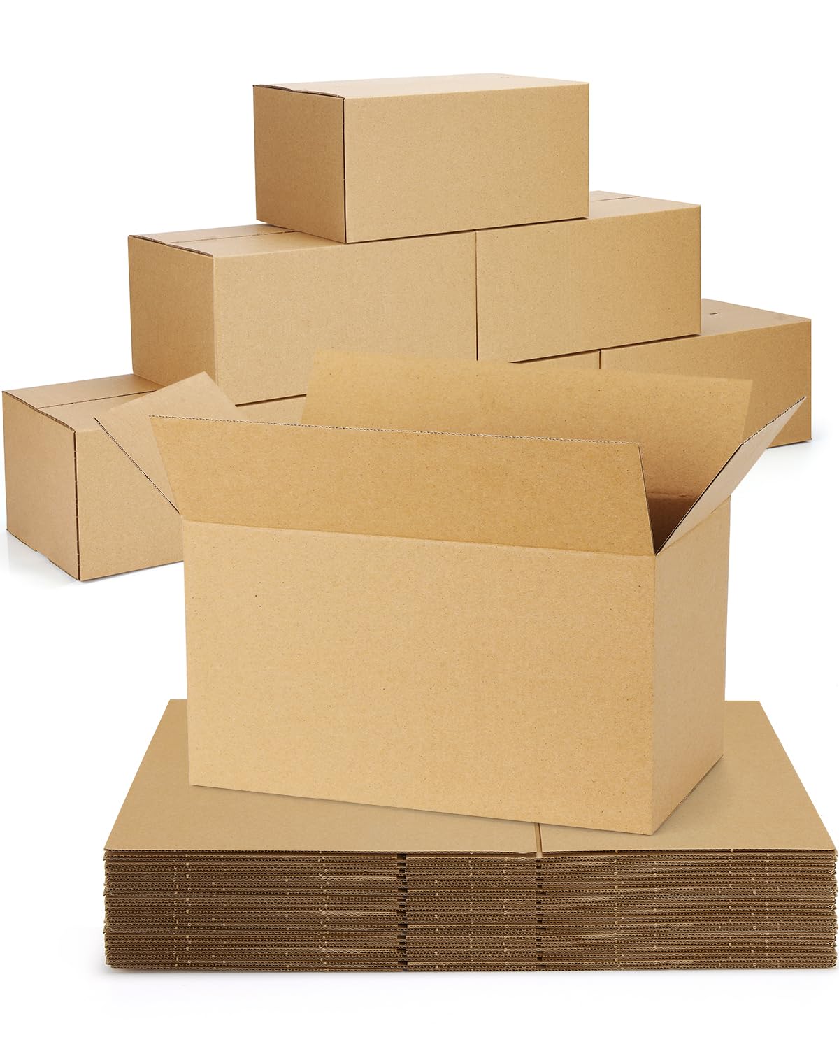 40-Pack-Small-Shipping-Boxes-6x4x4, Corrugated-Cardboard-Boxes-for-Packaging-Small-Business, Brown-Boxes-Mailers