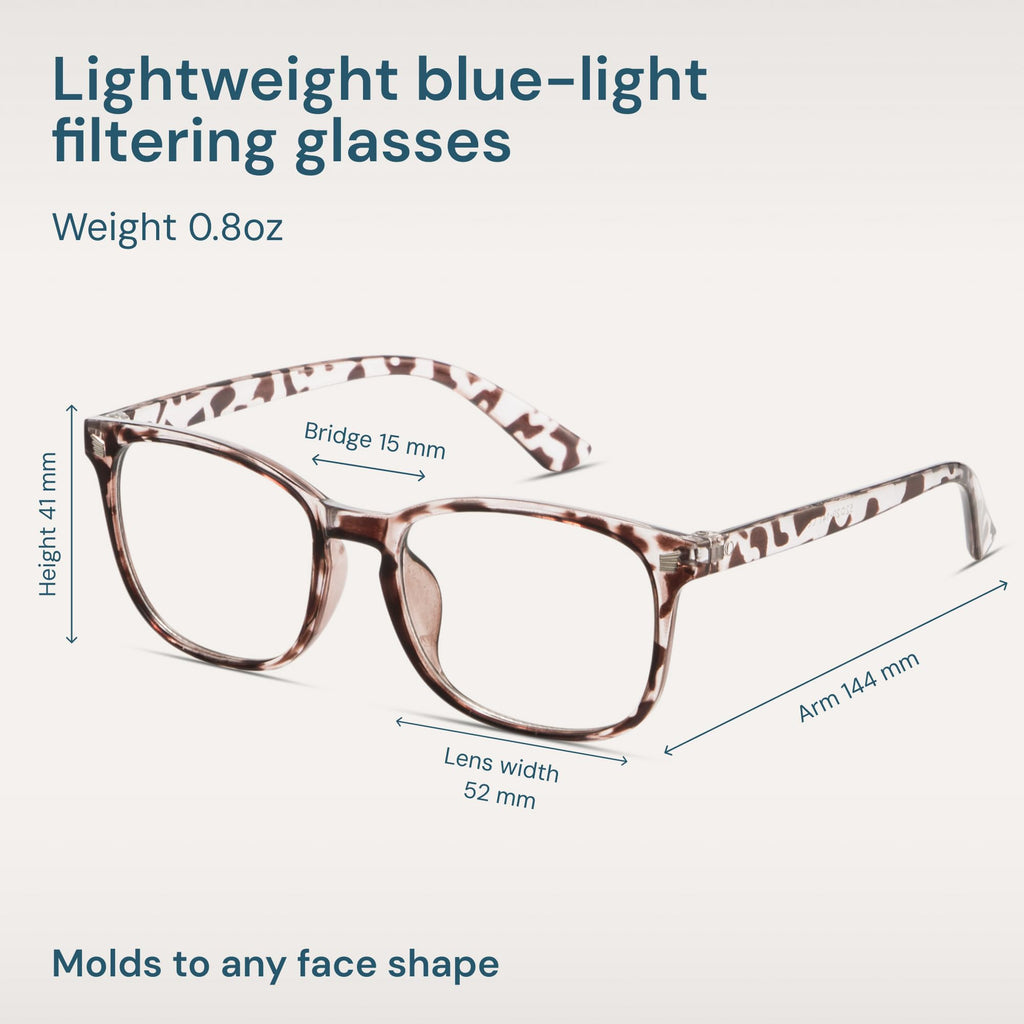 Gaoye Transparent, Clear Blue Light Glasses for Computer & Gaming - Anti UV Ray Lenses, Scratch-Resistant & Comfort Fit