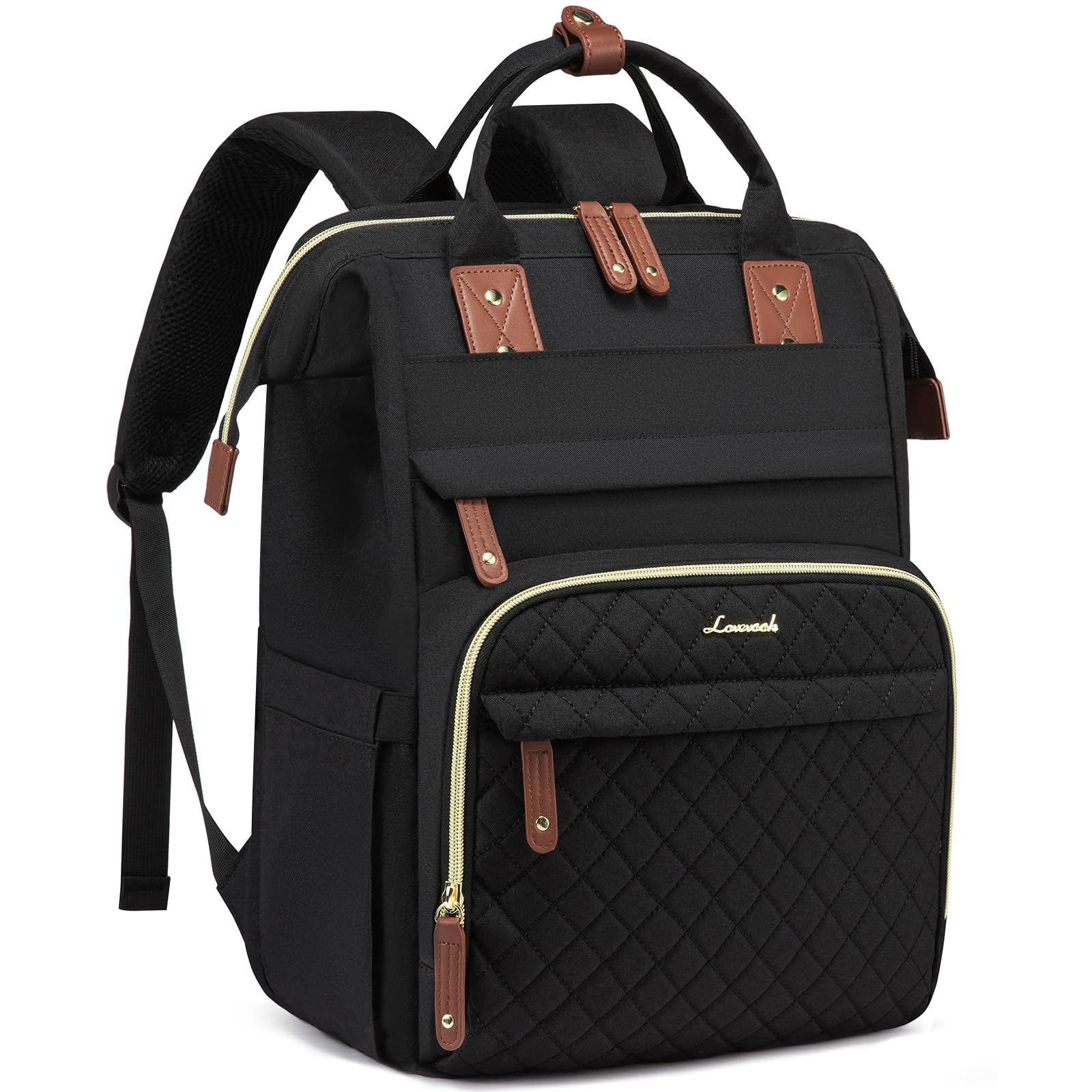 LOVEVOOK Laptop Backpack for Women, 15.6 inch Waterproof Nurse Bag Teacher Work Backpack Purse for Women, Travel Computer Backpack for College Office Business Ladies