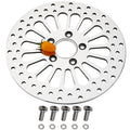 1 Piece Front Rotor and 1 Piece Rear Rotor 11.5'' set for Harley Davidson Touring Softail Sportster Dyna Early Super Glide Motorcycle,Heat Dissipation Mirror-Polished Stainless Steel Rotors