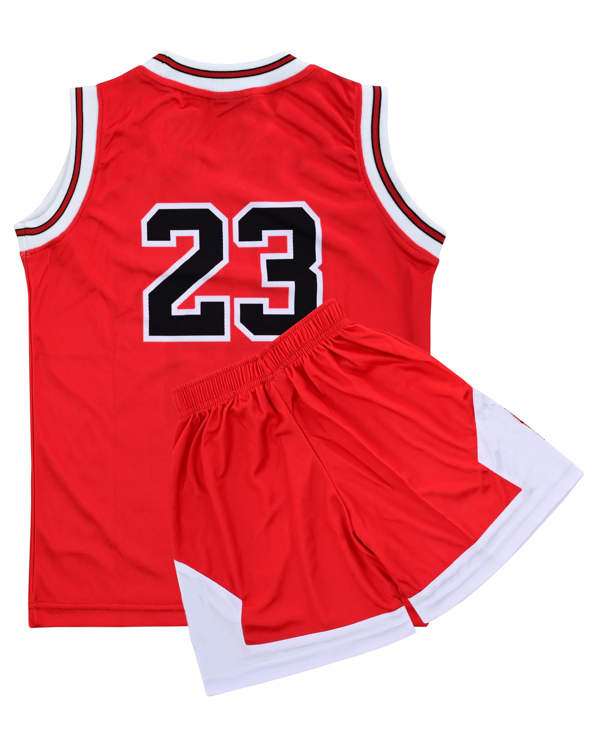 Youth Basketball Jerseys for Boys Girls Gradient Basketball Jersey Shorts for 2-14 Years Kids Training Uniform Sets