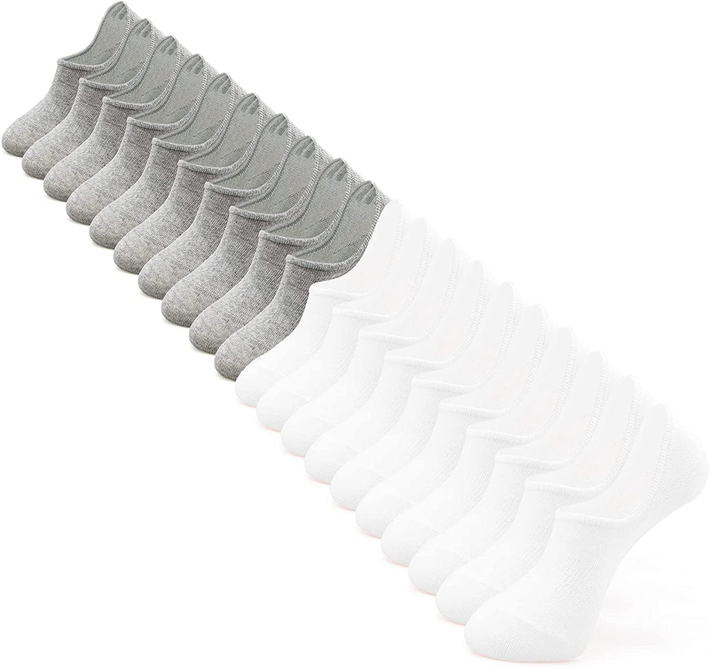 IDEGG No Show Socks Women 10 Pairs Low Cut Anti-Slid Novelty Athletic Casual Invisible Liner Socks
