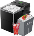 HOMEZAY Countertop Ice Maker, Compact Ice Maker with Larger 2.5L Expanding Ice Basket & 1.8L Water Tank, Smart Touch Control, 9 ICES in 6 Mins, Self-Cleaning, for Home/Party/Office/RV