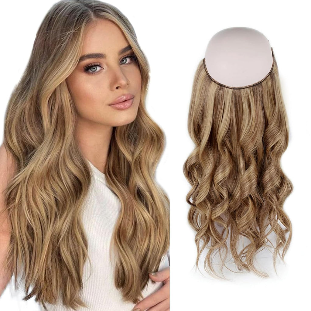 Sassina Invisible Wire Hair Extensions Real Human Hair with Transparent Wire Adjustable Size Secure Clips Natural Straight Secret Miracle Hairpiece, #1 Jet Black 12 Inch 70 Gram
