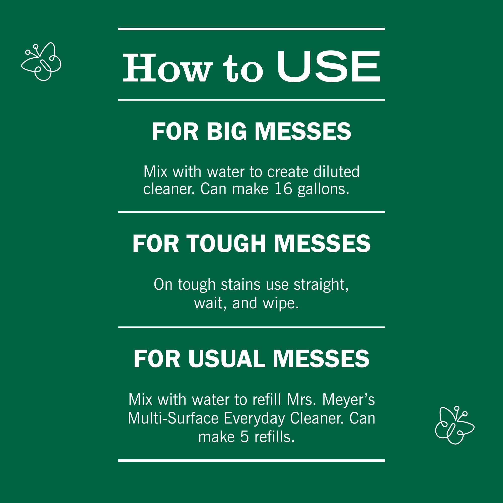 MRS. MEYER'S CLEAN DAY Multi-Surface Cleaner Concentrate, Use to Clean Floors, Tile, Counters, Lavender, 32 fl. oz