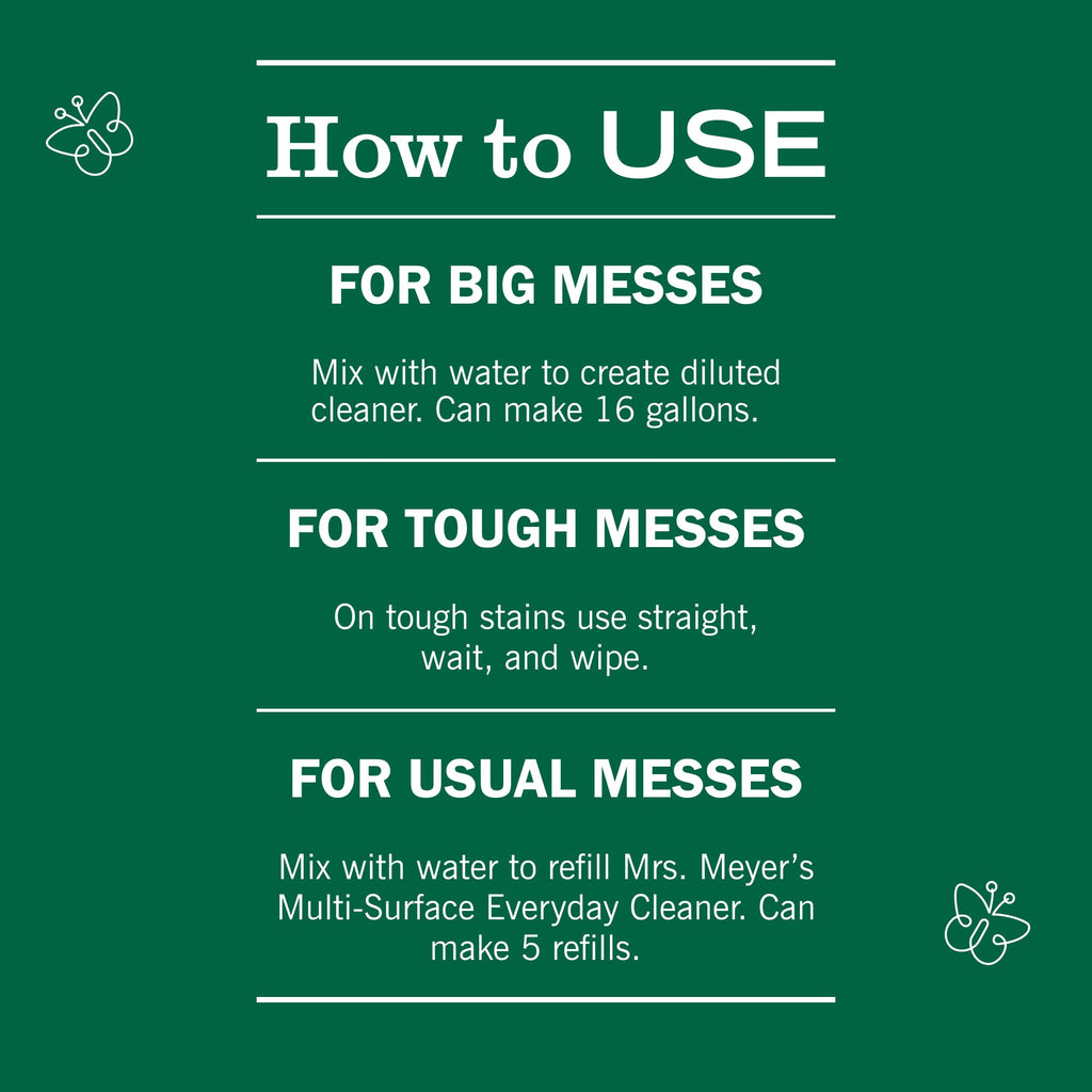 MRS. MEYER'S CLEAN DAY Multi-Surface Cleaner Concentrate, Use to Clean Floors, Tile, Counters, Lavender, 32 fl. oz