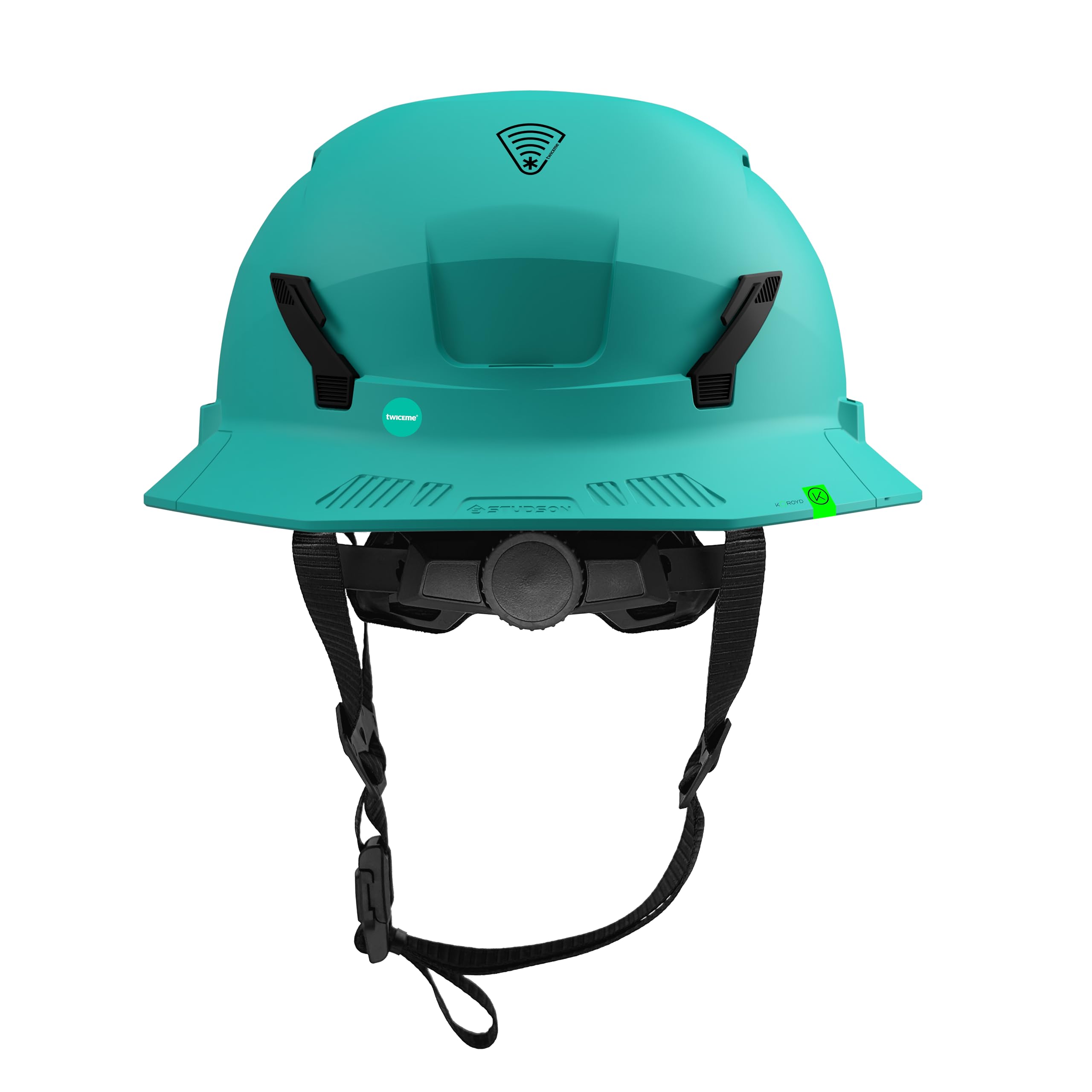 STUDSON SHK-1 Full Brim Safety Helmet: ANSI/ISEA Z89.1 Type II Compliant (R 2019), Lightweight & Breathable, NFC Emergency Contact Chip, One Size, Class C & E Protection