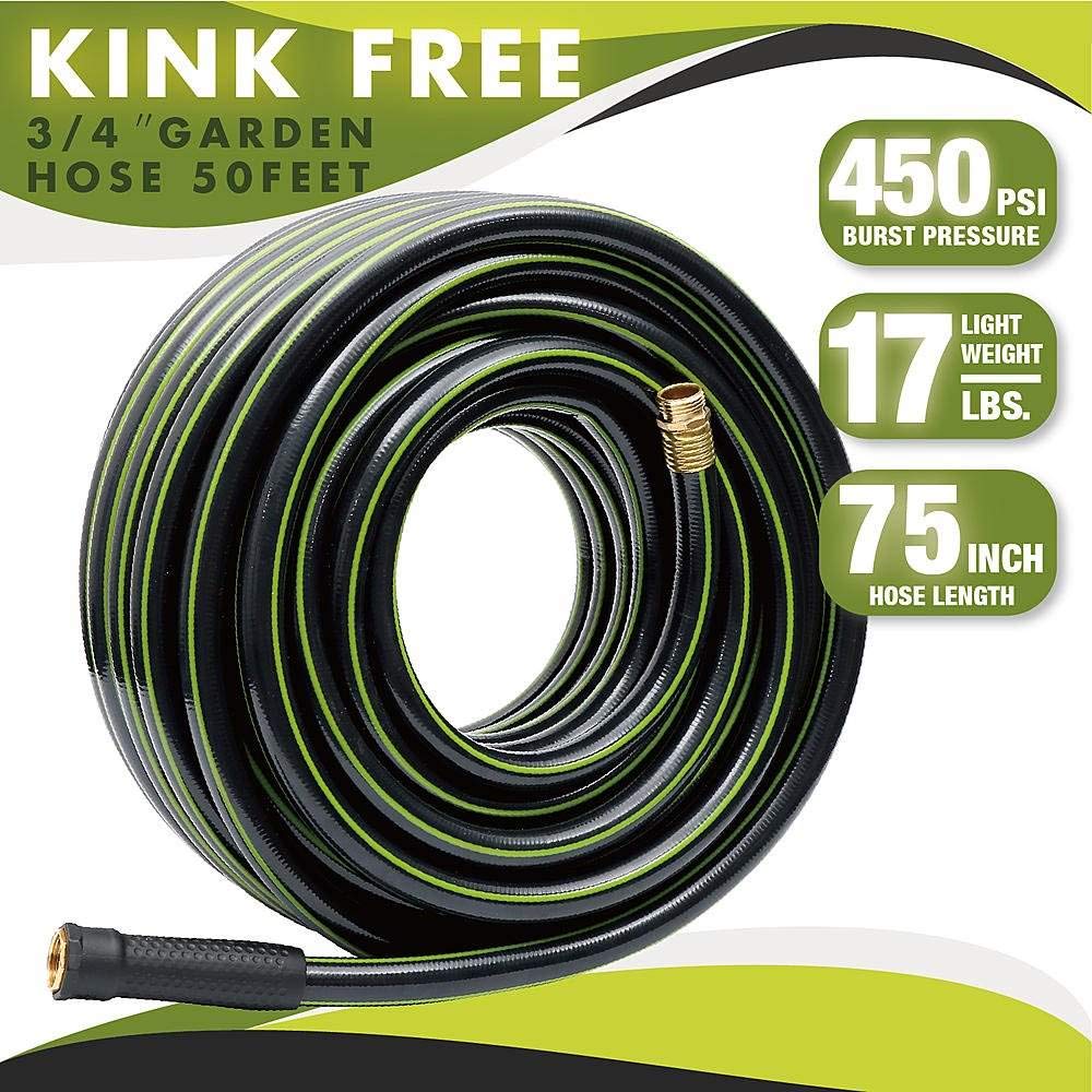 Worth Leader Short Garden Hose 3/4 in. x 2 ft. - Heavy Duty Lightweight PVC Water Hose - Flexible, No Kink, Leakproof, Male to Female Fittings - 200PSI Work & 500PSI Burst, for Lawn & Commercial Use