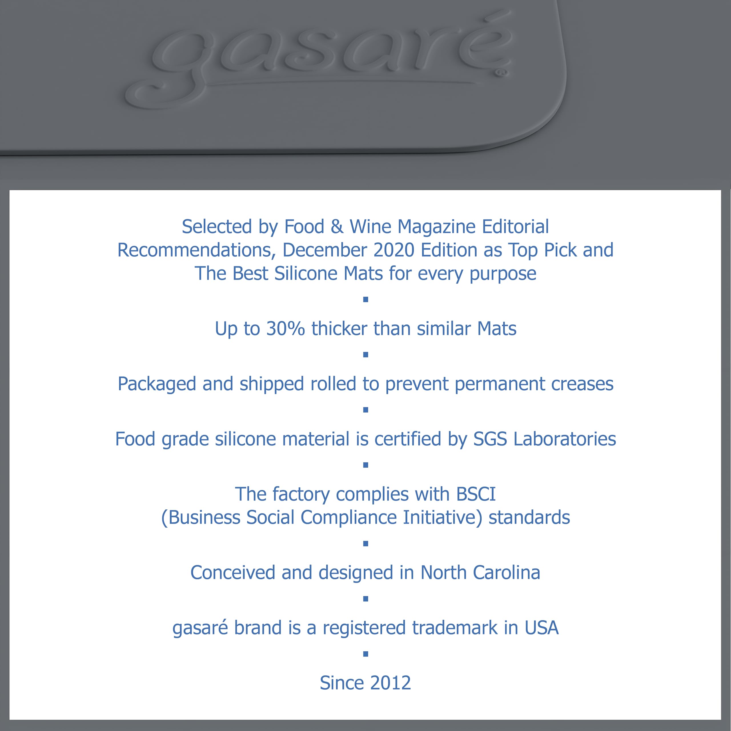 GASARE, Set of 2, Extra Large, Thick, Silicone Mats for Kitchen Counter, Heat Resistant Mats, Countertop Protector, Non-Slip, Easy to Clean, 25 x 17 Inches x 1.4mm, Black