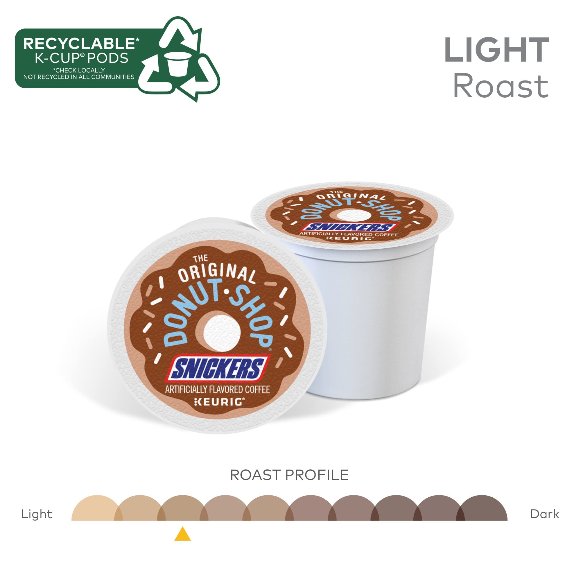 The Original Donut Shop Coffee Chocolate Glazed Donut Keurig Single-Serve K-Cup Pods, Medium Roast Coffee, 60 Count (6 Packs of 10)