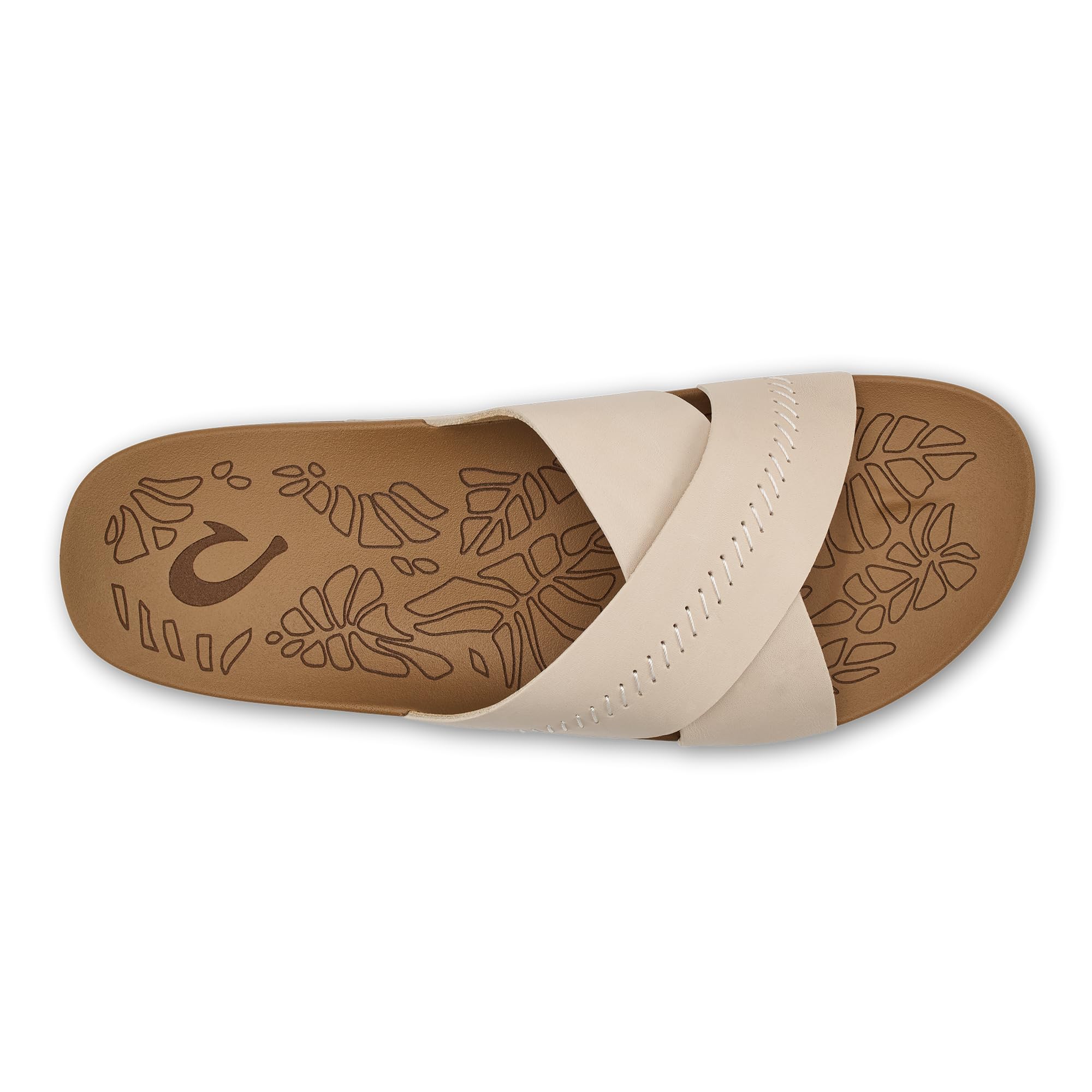 OluKai Kipe'a Olu Women's Slide Sandal, Premium Leather, Relaxed & Dressy Design For Any Occasion, All-Day Comfort & Fit