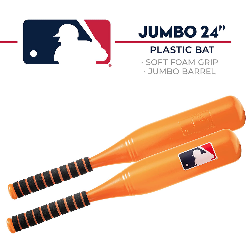 Franklin Sports MLB Jumbo Kids Plastic Baseball Bat - Backyard Bat with Large Barrel for Toddlers - Fat Plastic Bat